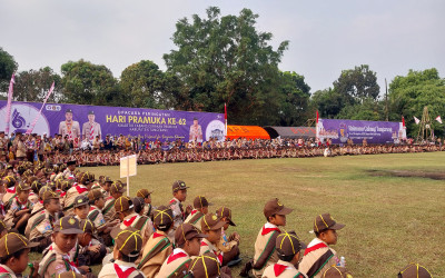 Pramuka Garuda SMP Dirghantara Ikut Memeriahkan Kegiatan Hari Pramuka ke-62